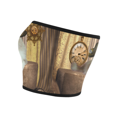 Funny steampunk cat Bandeau Top