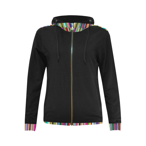 Frida Incognito All Over Print Full Zip Hoodie for Women (Model H14)