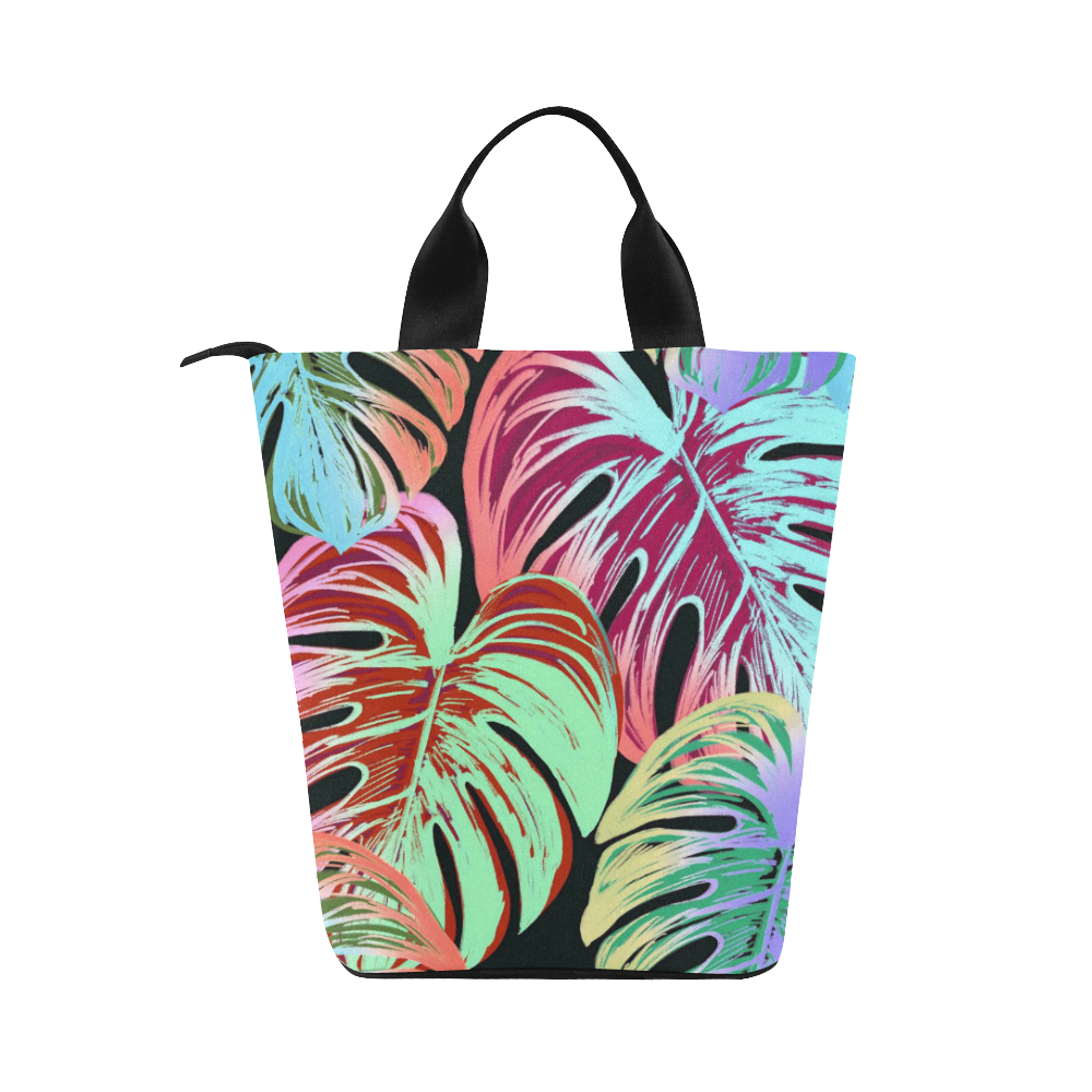 Pretty Leaves A by JamColors Nylon Lunch Tote Bag (Model 1670)