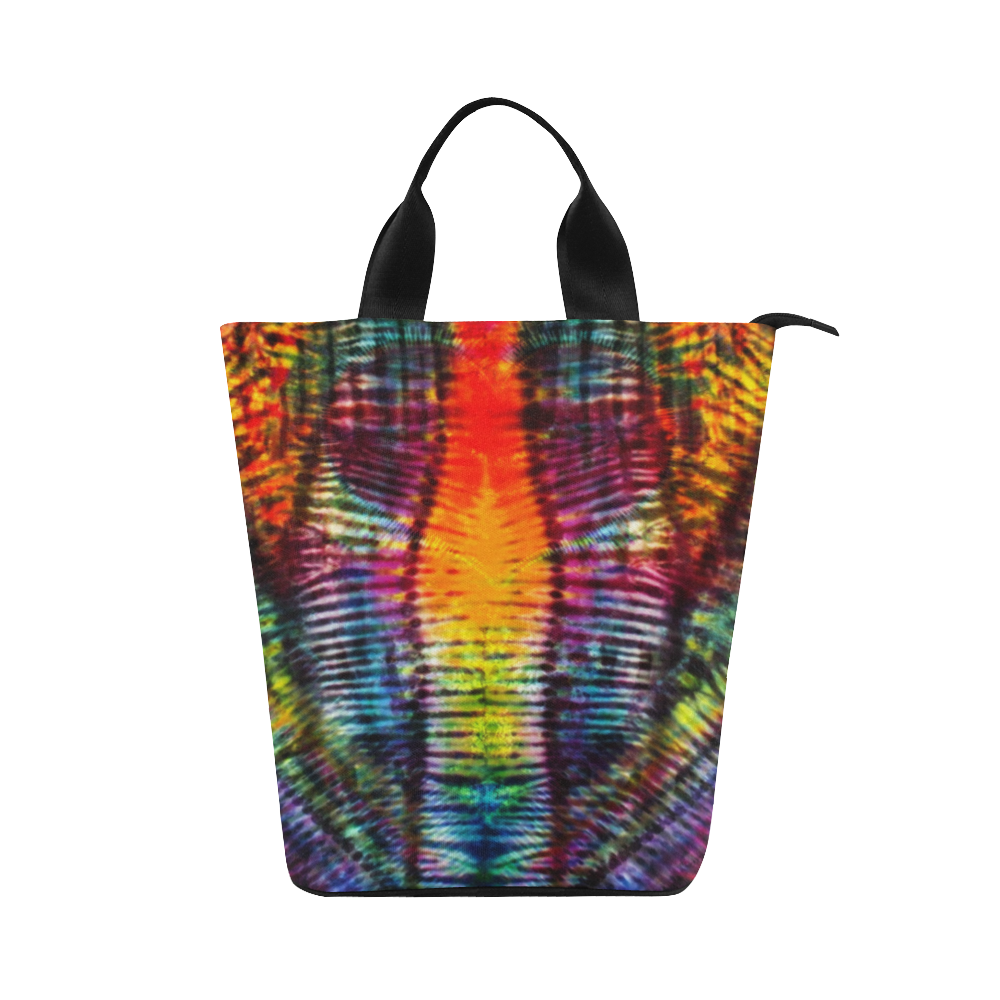 Moving On Up Tie Dye Nylon Lunch Tote Bag (Model 1670)