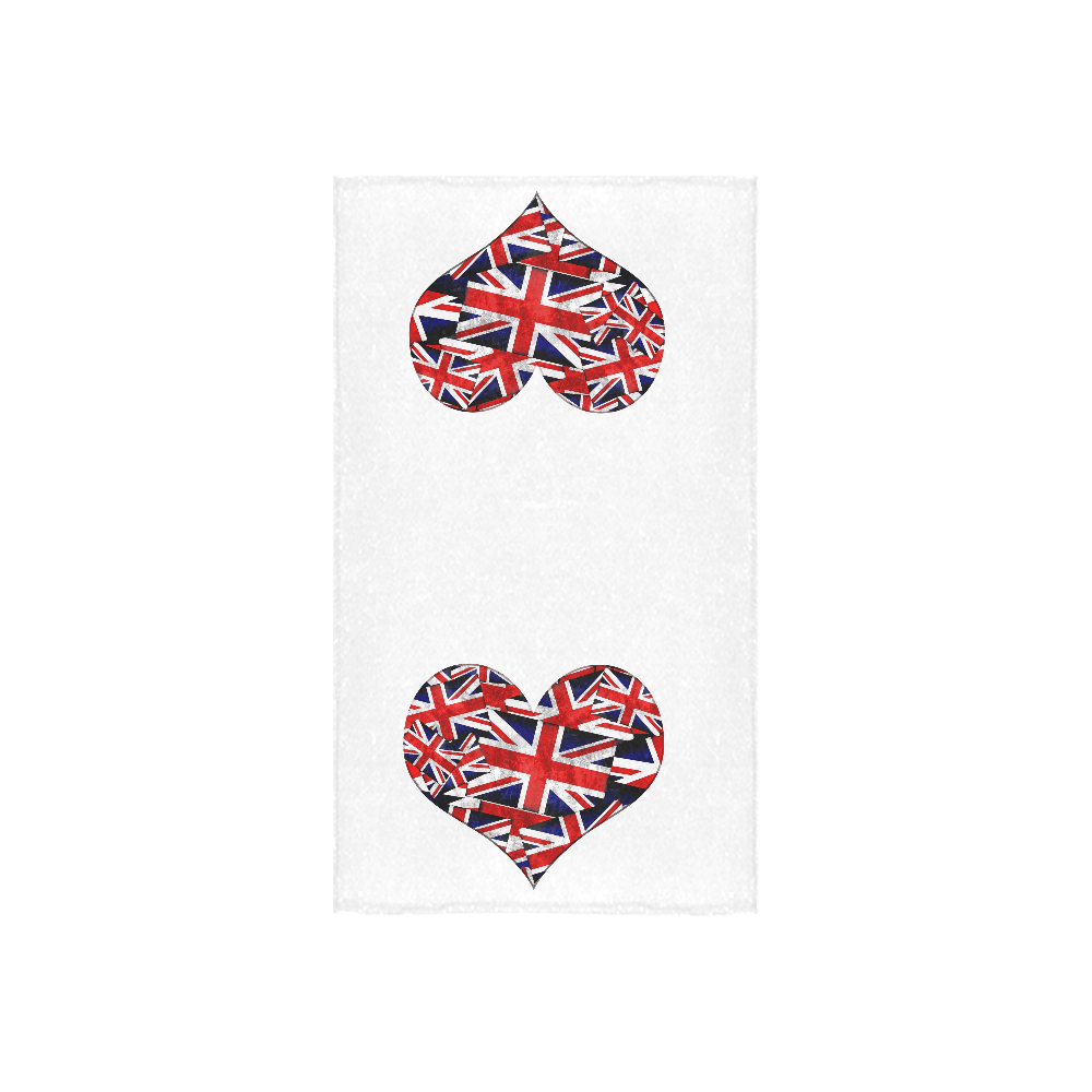 Union Jack British UK Flag Heart Custom Towel 16"x28"