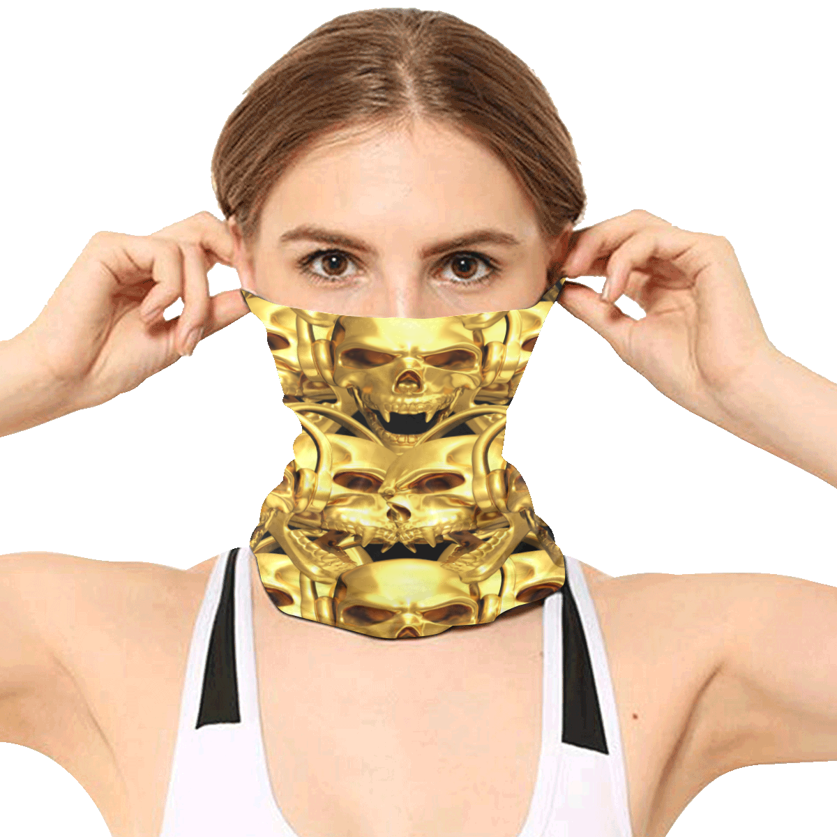 Gold Skull Multifunctional Headwear