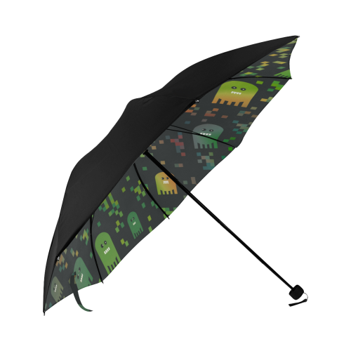 Pac Video Game Men Anti-UV Foldable Umbrella (Underside Printing) (U07)