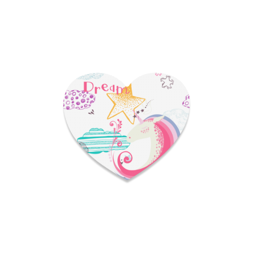 Unicorn Dream Heart Coaster
