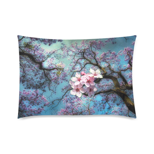 Cherry blossomL Custom Zippered Pillow Case 20"x30"(Twin Sides)