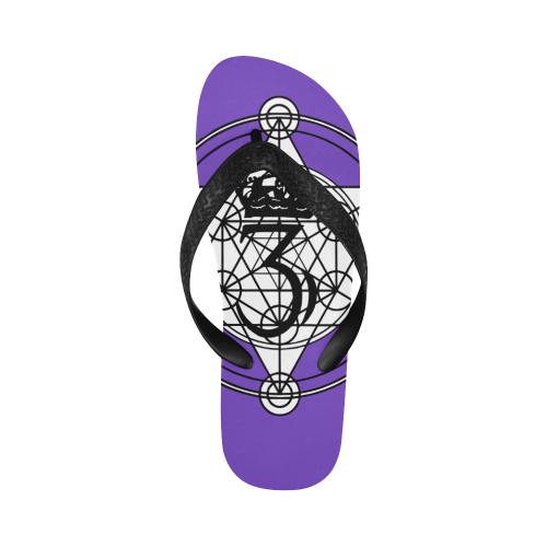 GOD Flips Purple,Black & White Flip Flops for Men/Women (Model 040)