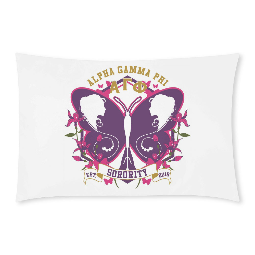 Alpha Gamma Phi white 3-Piece Bedding Set