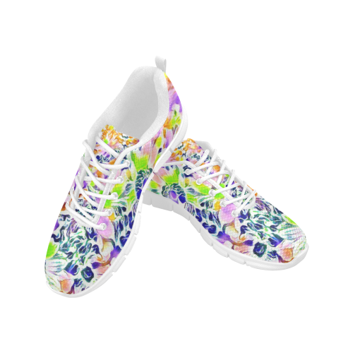 Floral Summer Greetings 1B  by JamColors Women's Breathable Running Shoes/Large (Model 055)