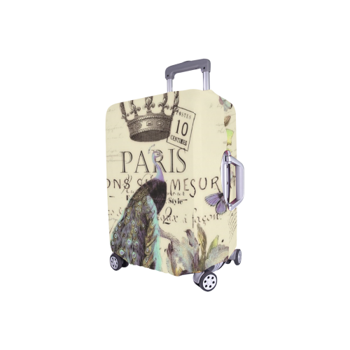 Peacock and crown Luggage Cover/Small 18"-21"