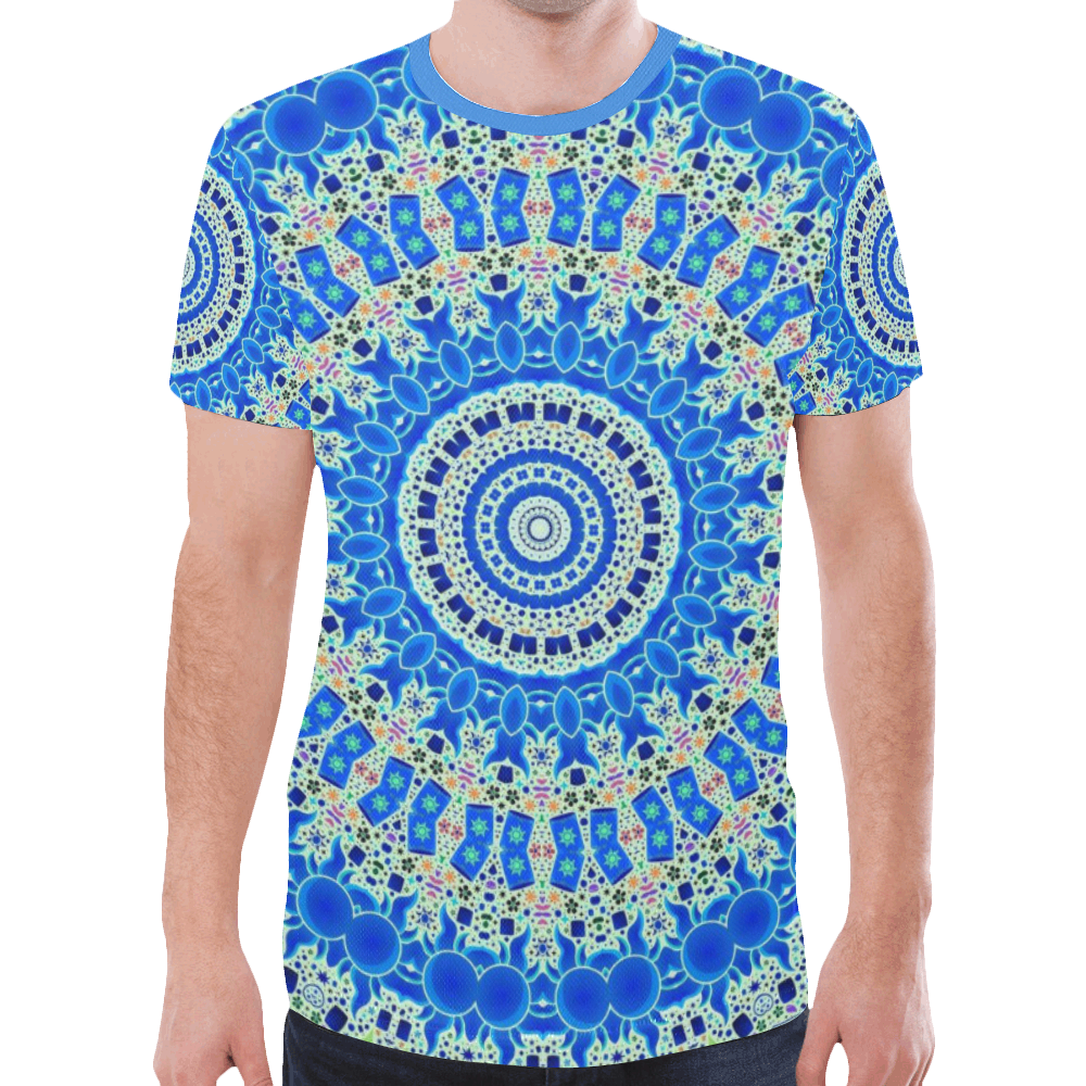 Woke Sun Fish Rave Mandala Festival New All Over Print T-shirt for Men (Model T45)