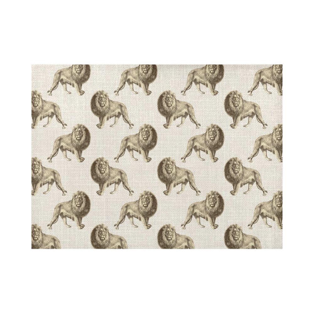 Linen Lion Animal Print Placemat 14’’ x 19’’ (Set of 6)