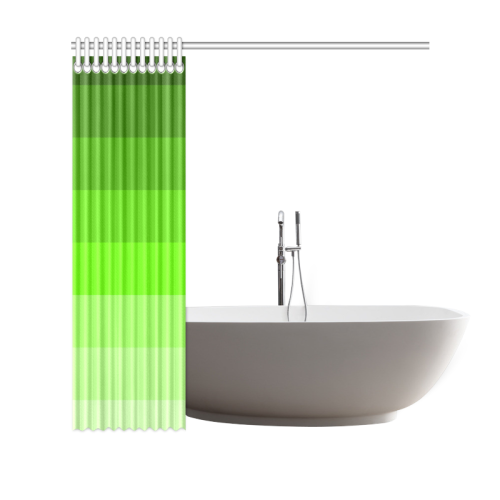 Green stripes Shower Curtain 69"x70"