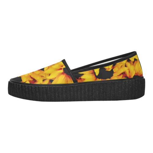 Sunflower Love Selene Satin Women's Slip-On Shoes (Model 3063)