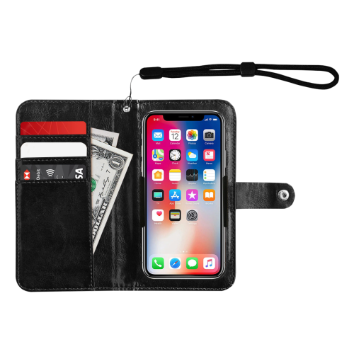 Researcher Flip Leather Purse for Mobile Phone/Large (Model 1703)