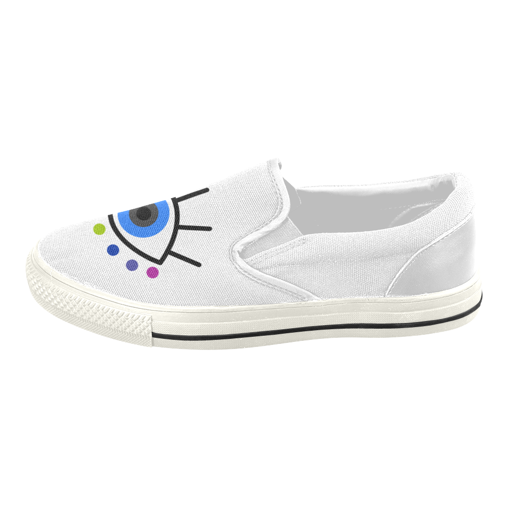 Ojo-de-chakras Women's Slip-on Canvas Shoes (Model 019)