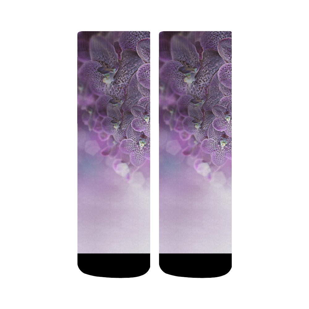 violet-orchids Crew Socks