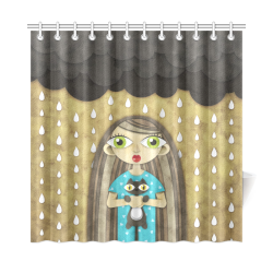 We Love Rain Shower Curtain 72"x72"