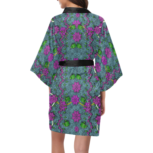 the most beautiful flower forest on earth Kimono Robe