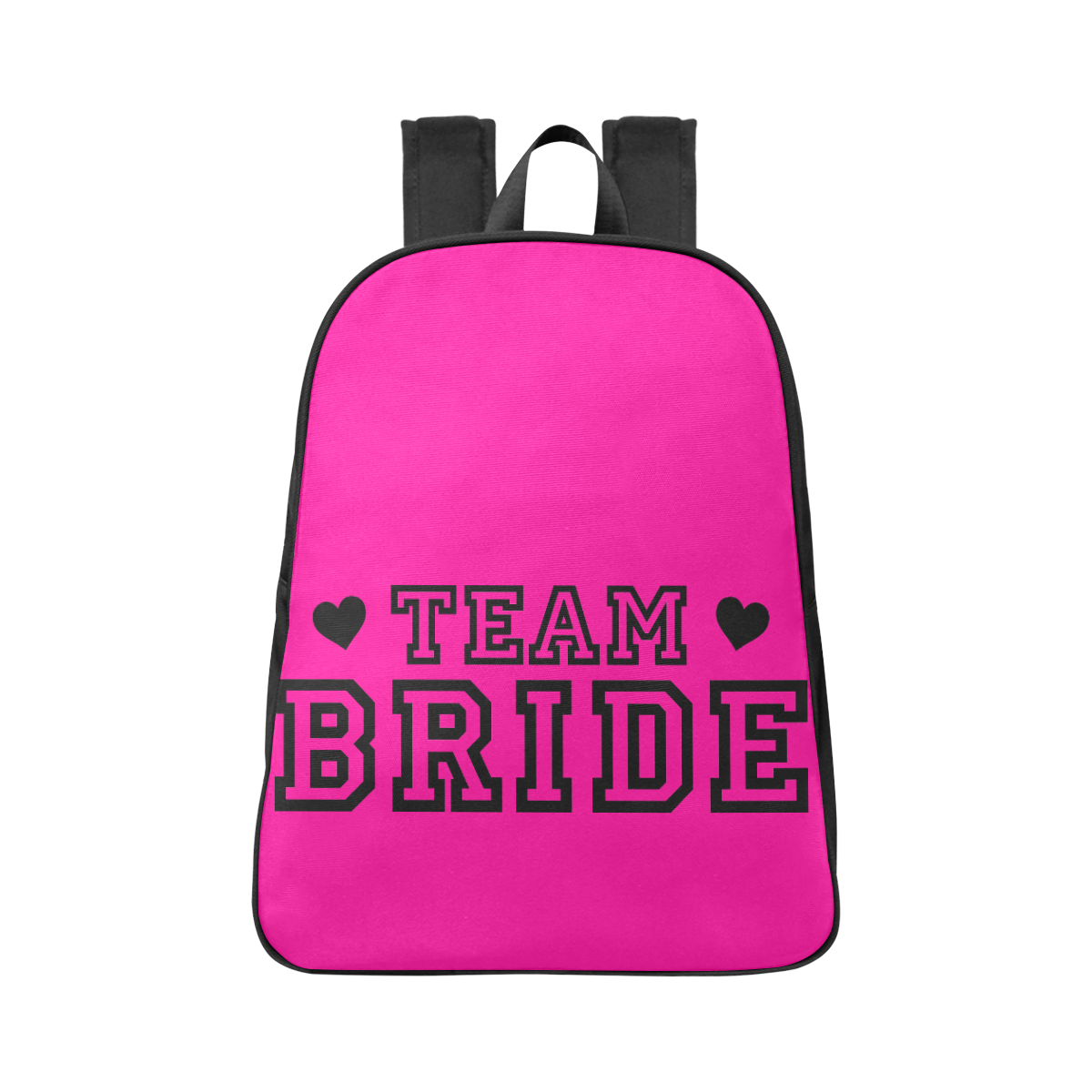Team Bride Pink Fabric School Backpack (Model 1682) (Large)