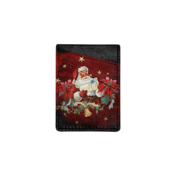 Santa Claus with gifts, vintage Cell Phone Card Holder