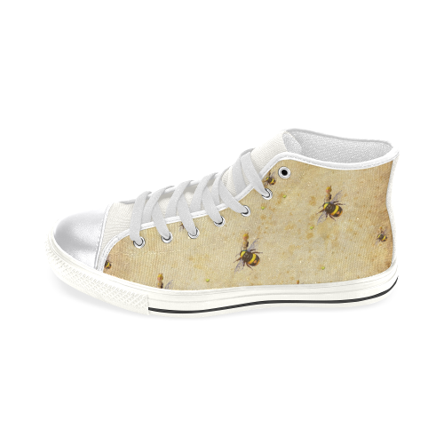 Daisy's Bees Women's Classic High Top Canvas Shoes (Model 017)