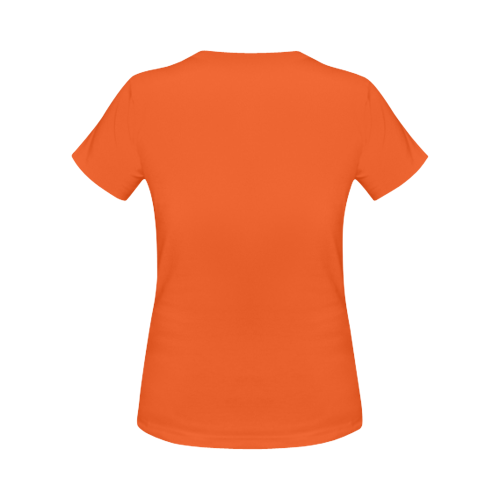 Happy Halloween Day Orange T-shirt Women's T-Shirt in USA Size (Front Printing Only)