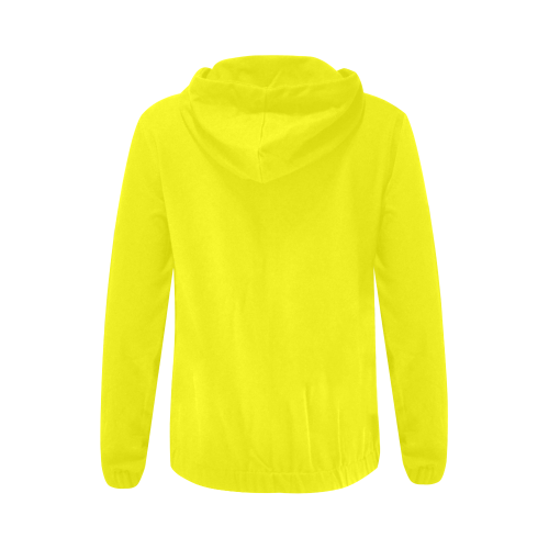 color yellow All Over Print Full Zip Hoodie for Women (Model H14)