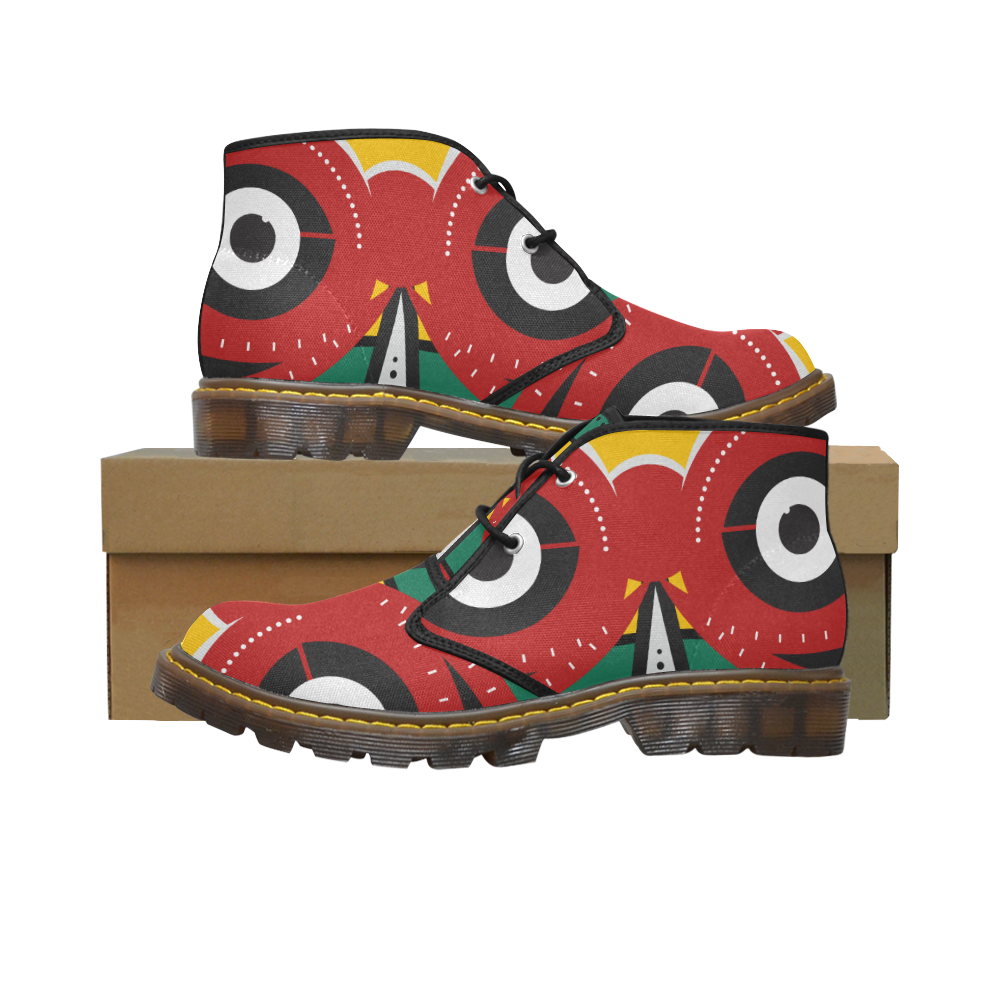 totem tribal Women's Canvas Chukka Boots/Large Size (Model 2402-1)