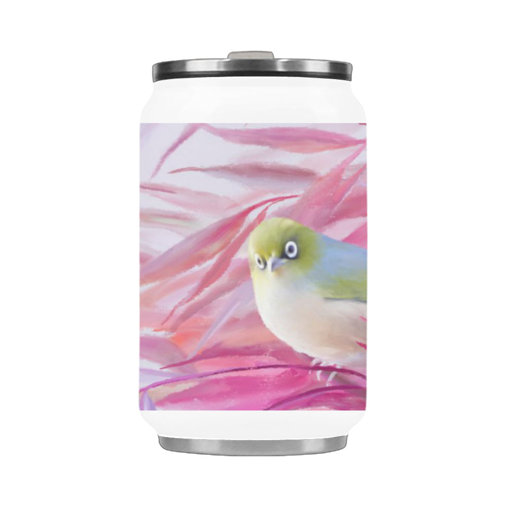 Cute SilverEye, angry bird watercolor Stainless Steel Vacuum Mug (10.3OZ)