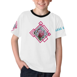 White Lace Kids' All Over Print T-shirt (Model T65)
