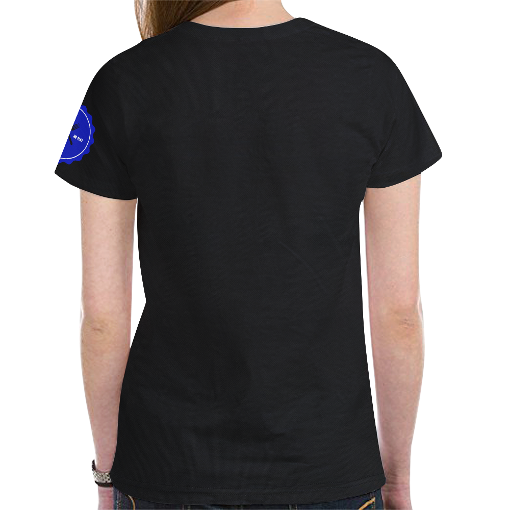 BLUE/BLK WOMEN AGNP TEE New All Over Print T-shirt for Women (Model T45)
