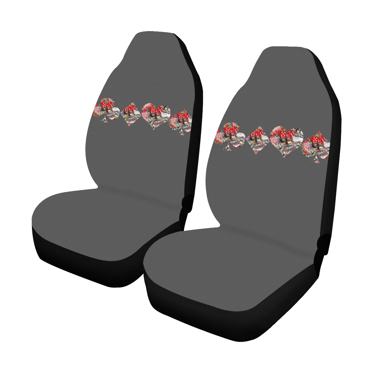 Las Vegas Playing Card Shapes Car Seat Covers (Set of 2)