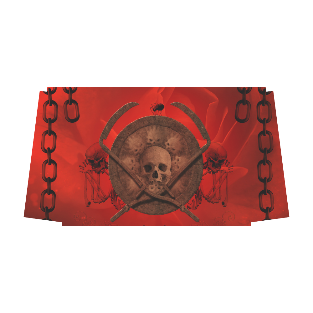 Skulls on red vintage background Classic Travel Bag (Model 1643) Remake