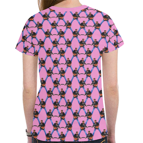 george snapped pnk New All Over Print T-shirt for Women (Model T45)