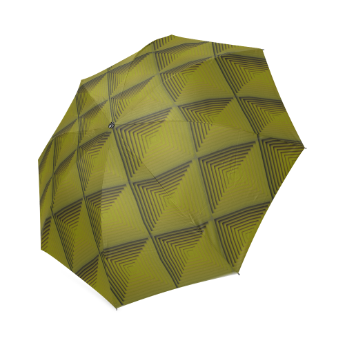 Tawny multicolored multiple squares Foldable Umbrella (Model U01)