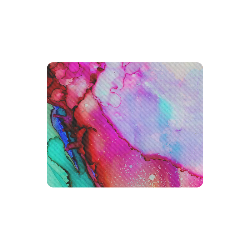 Red purple green ink Rectangle Mousepad