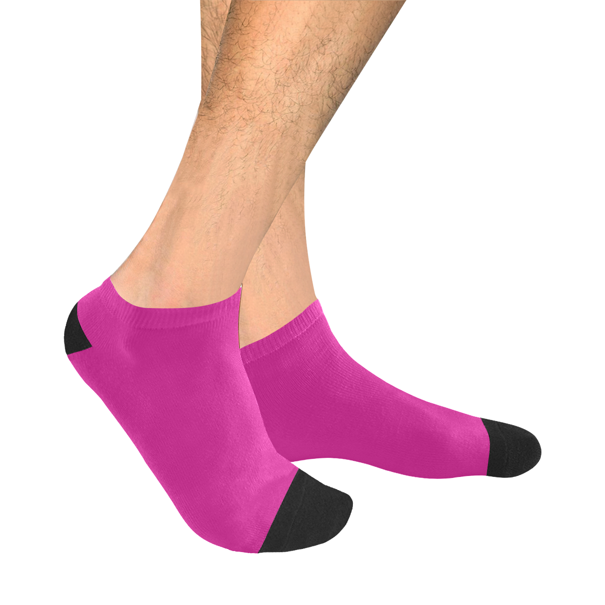 color medium violet red Men's Ankle Socks