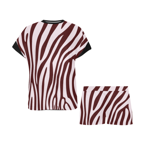 Zebra Print Women's Short Pajama Set