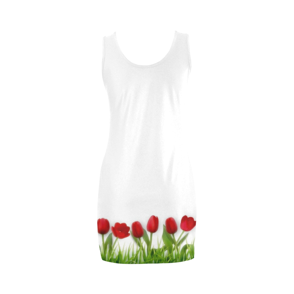 Red Tulips Medea Vest Dress (Model D06)