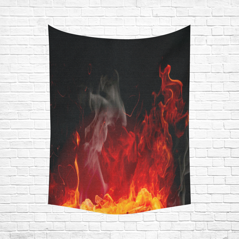 Gothic Goetic Flame Occult Underground Cotton Linen Wall Tapestry 60"x 80"