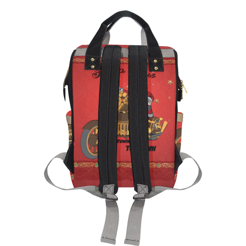 Santa Claus wish you a merry Christmas Multi-Function Diaper Backpack/Diaper Bag (Model 1688)