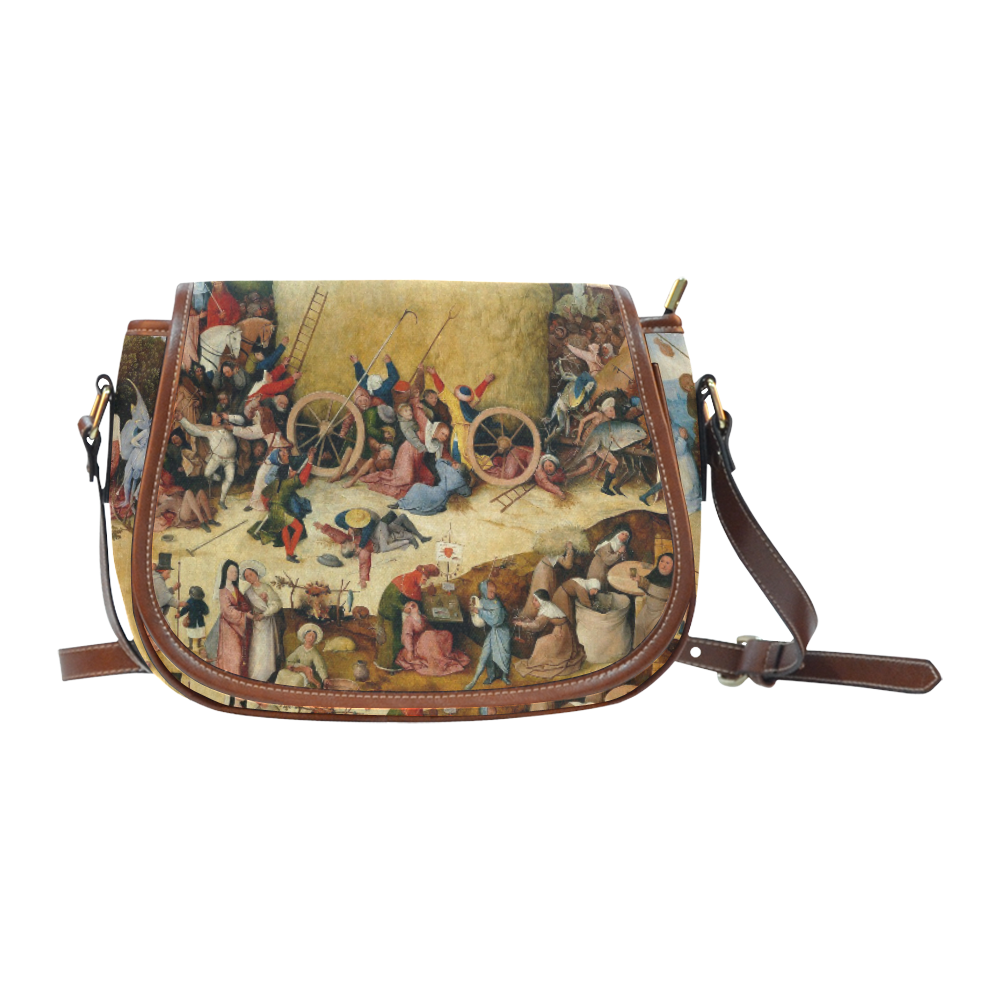 Hieronymus Bosch-The Haywain Triptych 2 Saddle Bag/Small (Model 1649) Full Customization