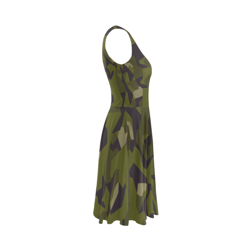 Swedish M90 woodland camouflage Sleeveless Ice Skater Dress (D19)