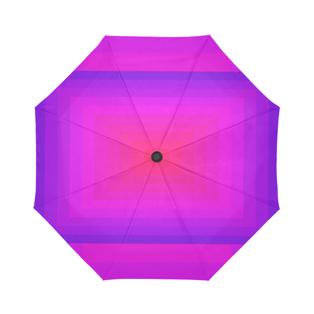 Purple pink multiple squares Auto-Foldable Umbrella (Model U04)