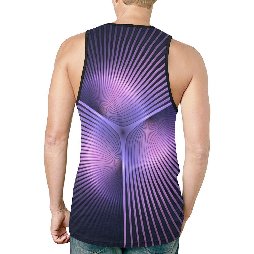 Purple Rays New All Over Print Tank Top for Men (Model T46)