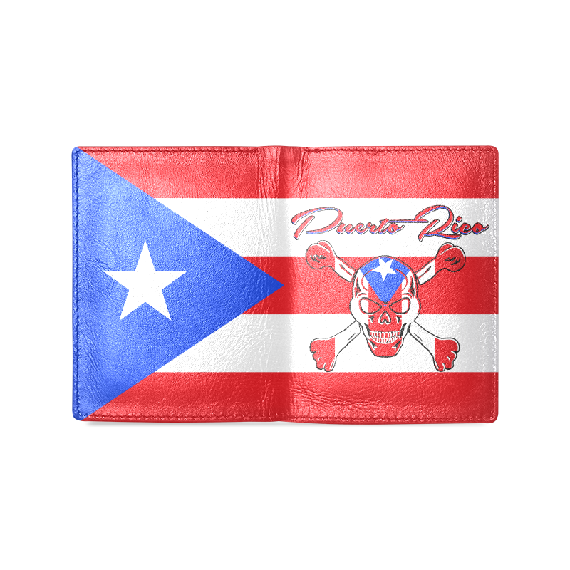 Puerto Rican Pride Men's Leather Wallet (Model 1612)