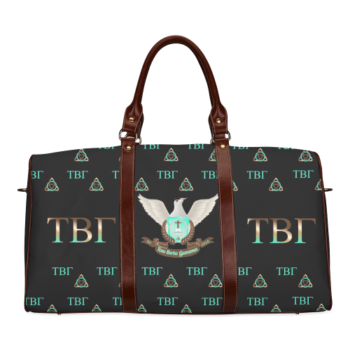Tau Beta Gamma Black Bag Waterproof Travel Bag/Small (Model 1639)