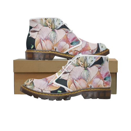 Impression Floral 10192 by JamColors Women's Canvas Chukka Boots (Model 2402-1)