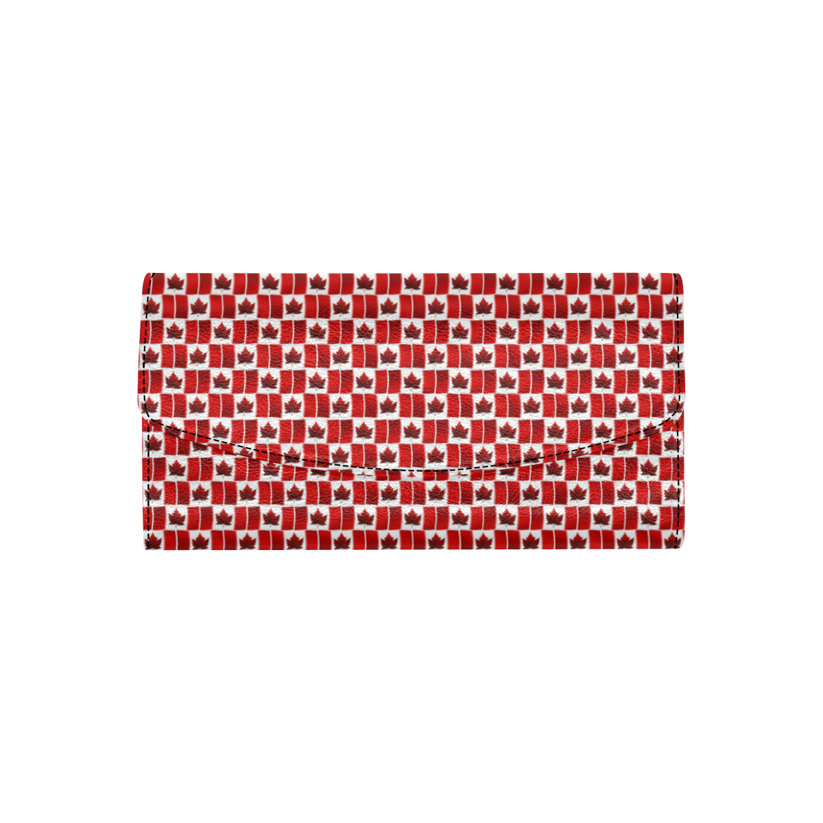 Canadian Flag Wallets Women's Flap Wallet (Model 1707)