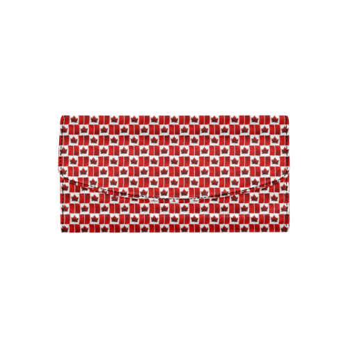 Canadian Flag Wallets Women's Flap Wallet (Model 1707)